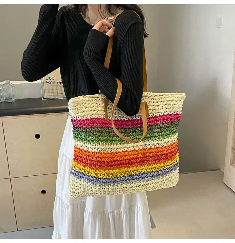 Cabas Paille et Cuir