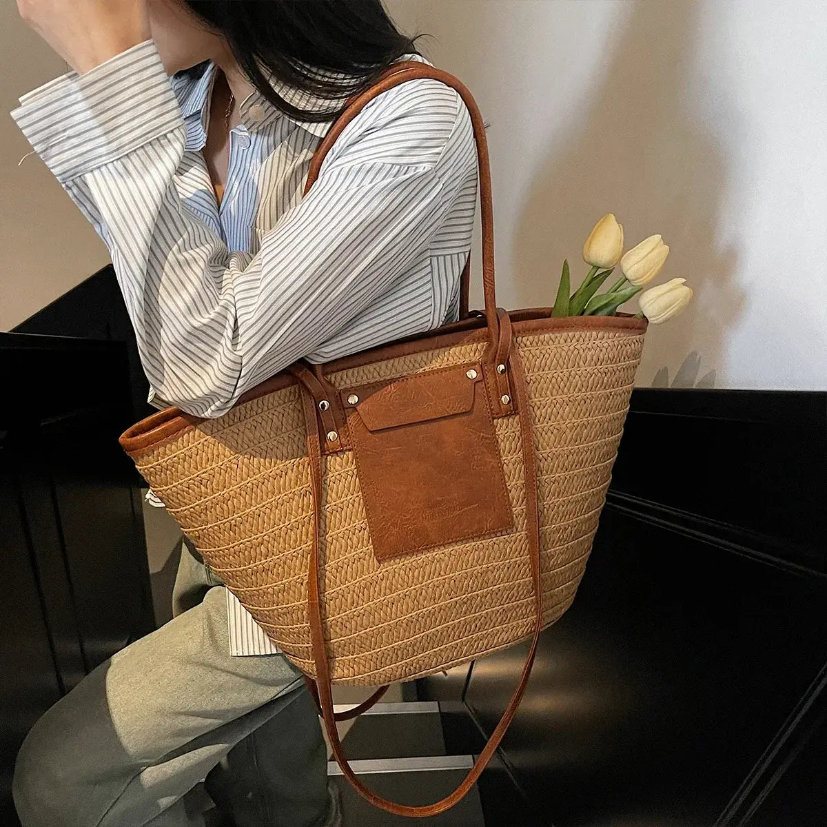 Grand Sac de Plage Chic
