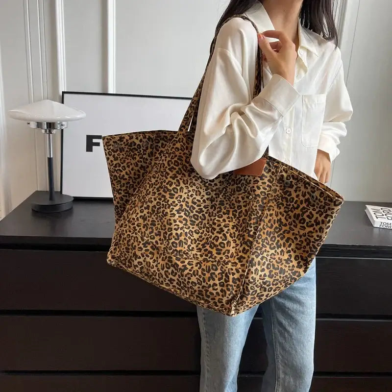 Grand Sac de Plage Motif Félin