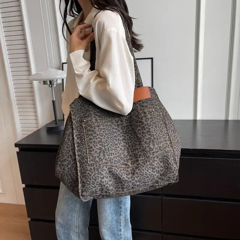 Grand Sac de Plage Motif Félin