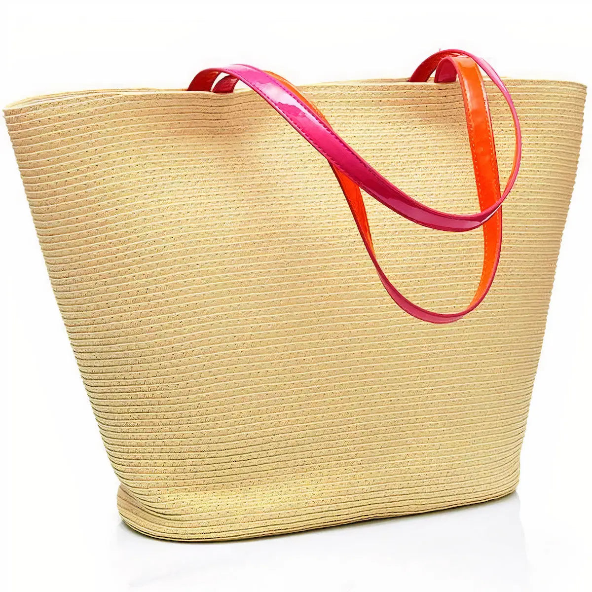 Grand Sac de Plage Personnalisé en Paille