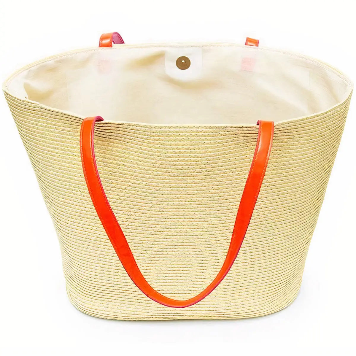 Grand Sac de Plage Personnalisé en Paille