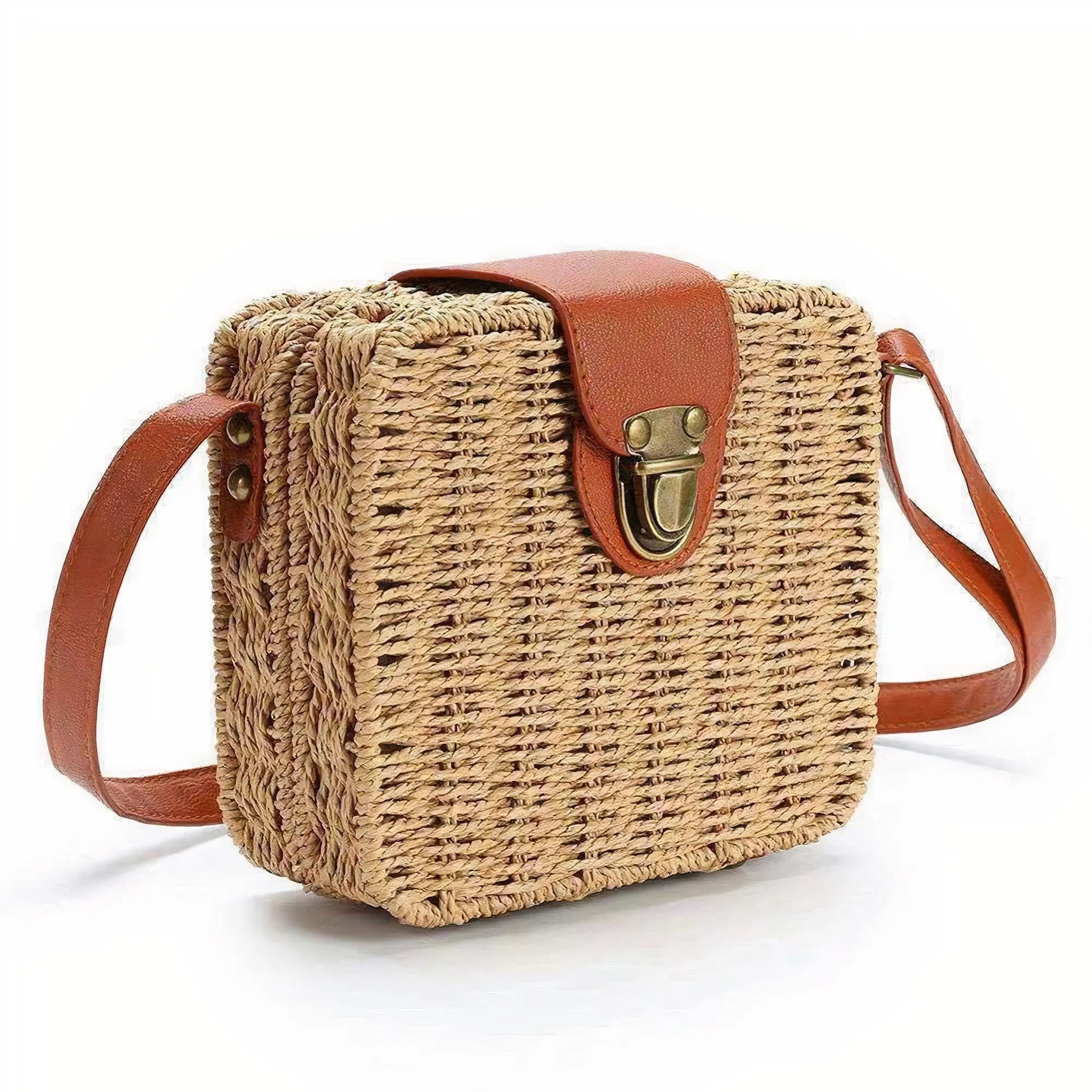 Sac à Main Osier Avec Bandoulière