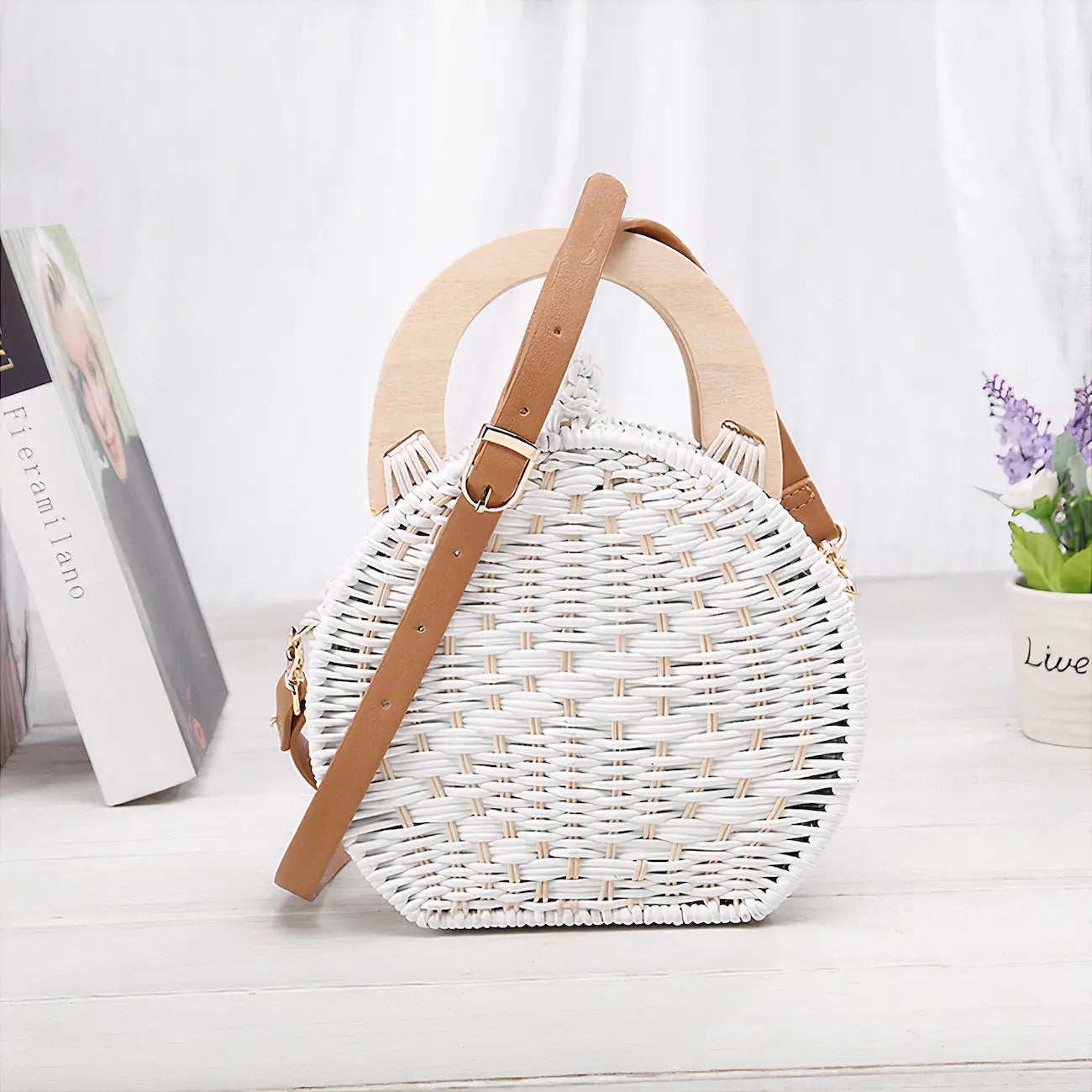 Sac à Main Osier Blanc