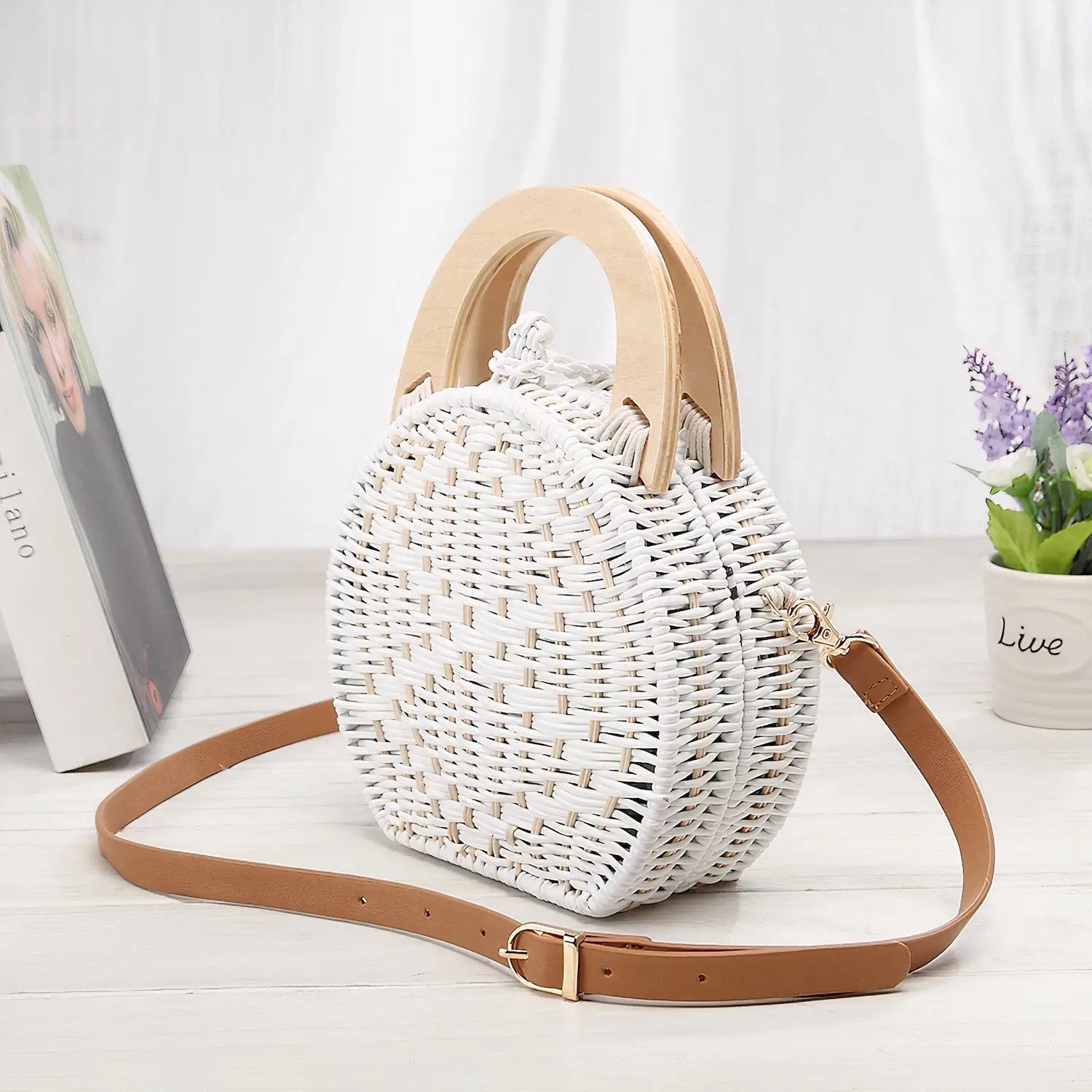 Sac à Main Osier Blanc