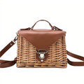 Sac à Main Osier et Cuir