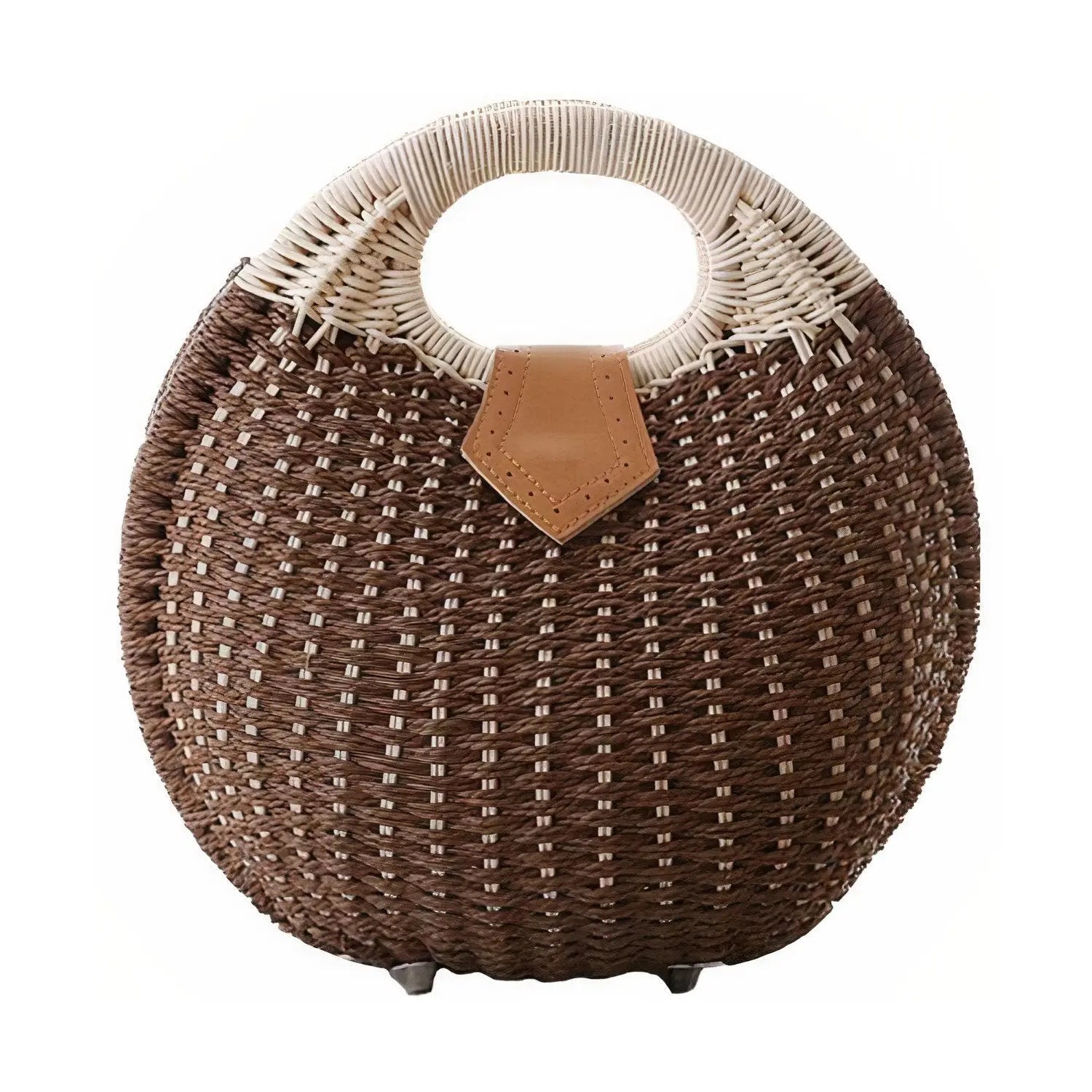 Sac à Main Osier Rond Marron