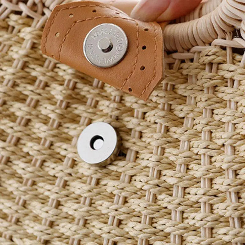 Sac à Main Osier Rond pour Femme