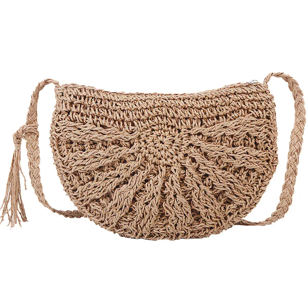 Sac à Main Paille Avec Pompon