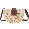Sac à Main Paille Bi Matière avec Bandoulière