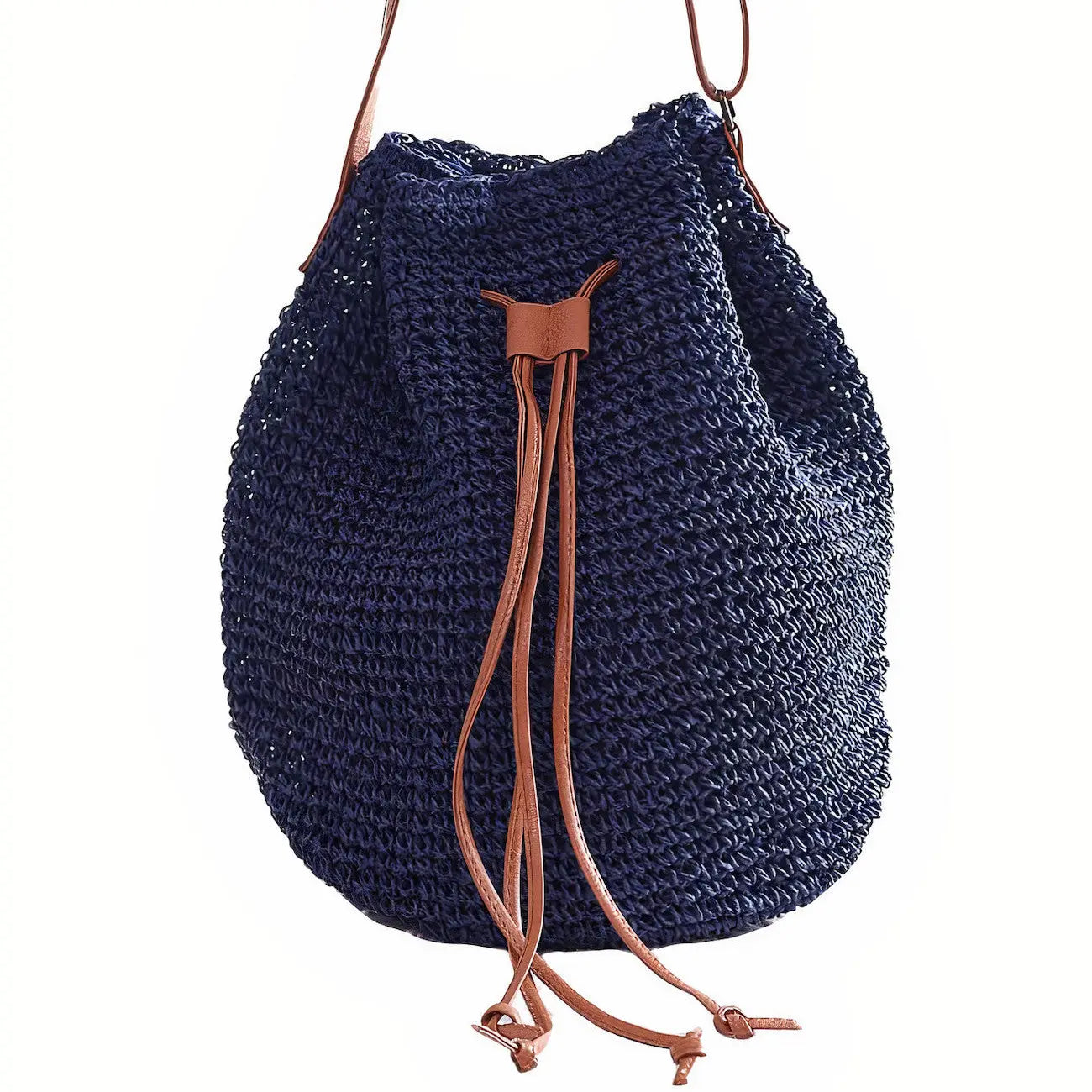 Sac à Main Paille Bleu