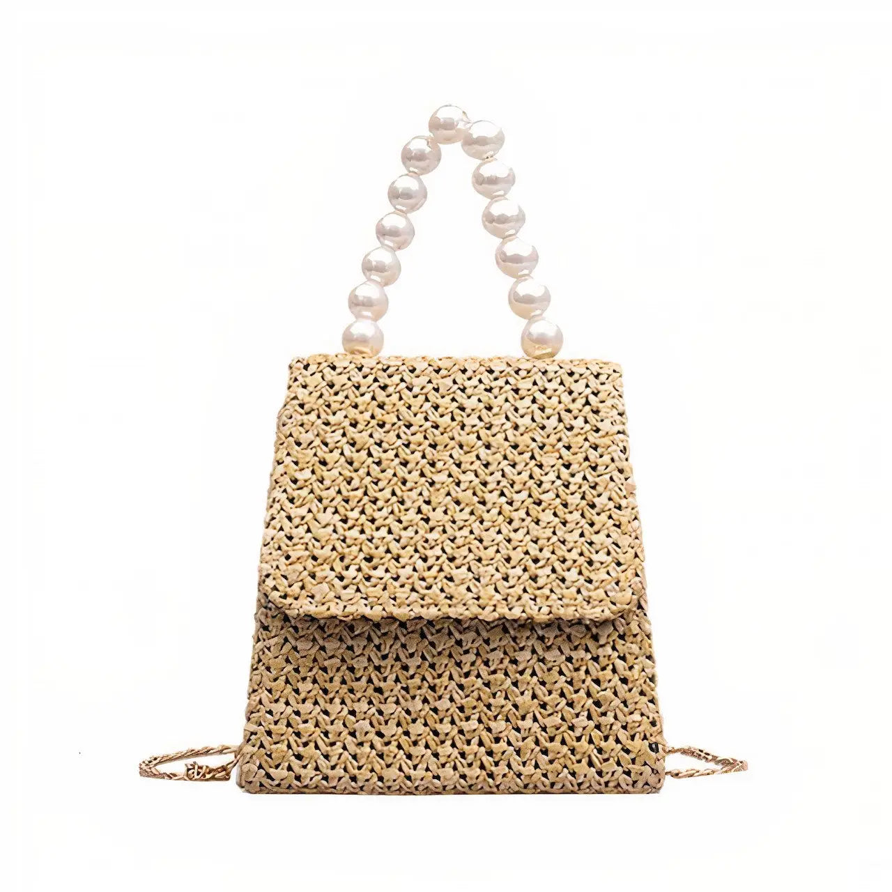 Sac à Main Paille Doré