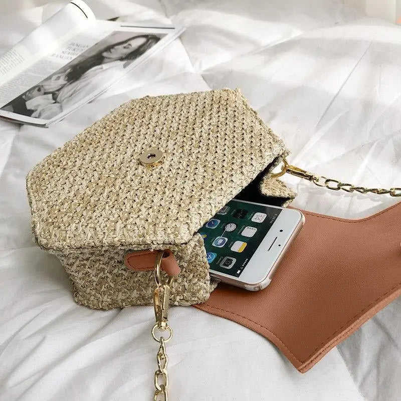 Sac à Main Paille et Cuir