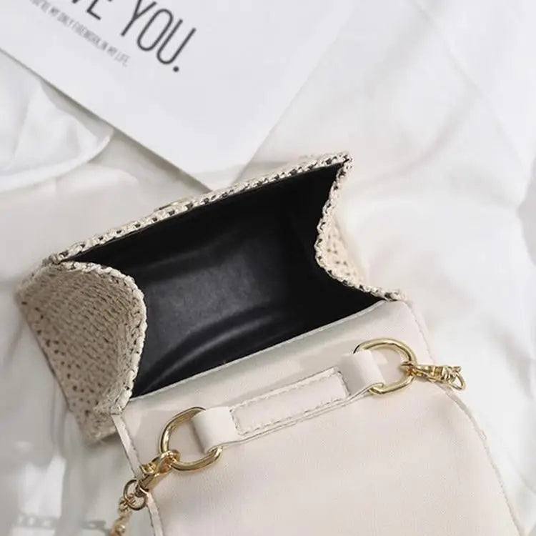 Sac à Main Paille et Perles