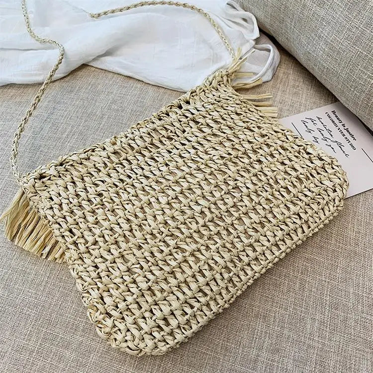 Sac à Main Paille Feuilles de Paille