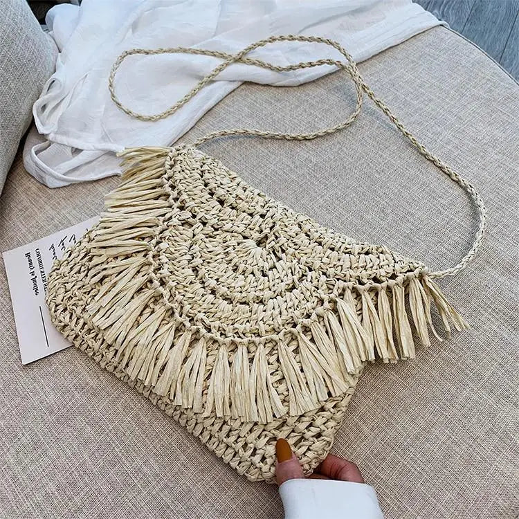 Sac à Main Paille Feuilles de Paille