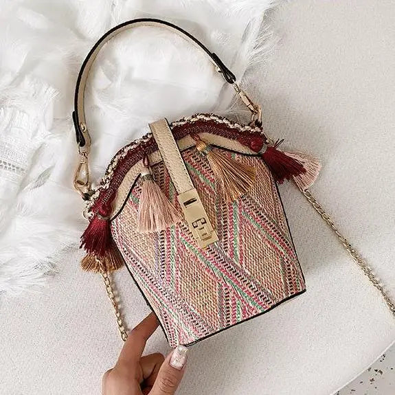 Sac à Main Paille Hippie