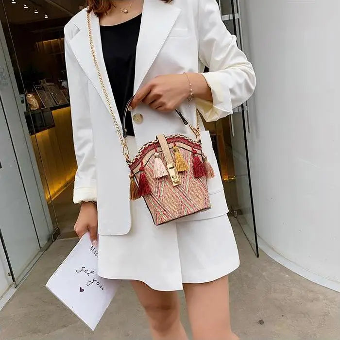 Sac à Main Paille Hippie