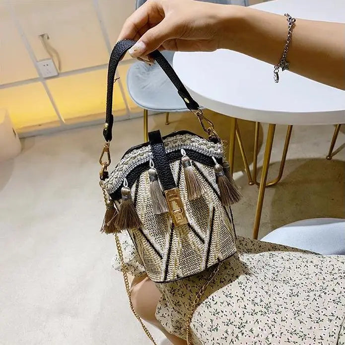 Sac à Main Paille Hippie Chic