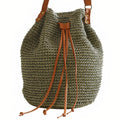 Sac à Main Paille Kaki
