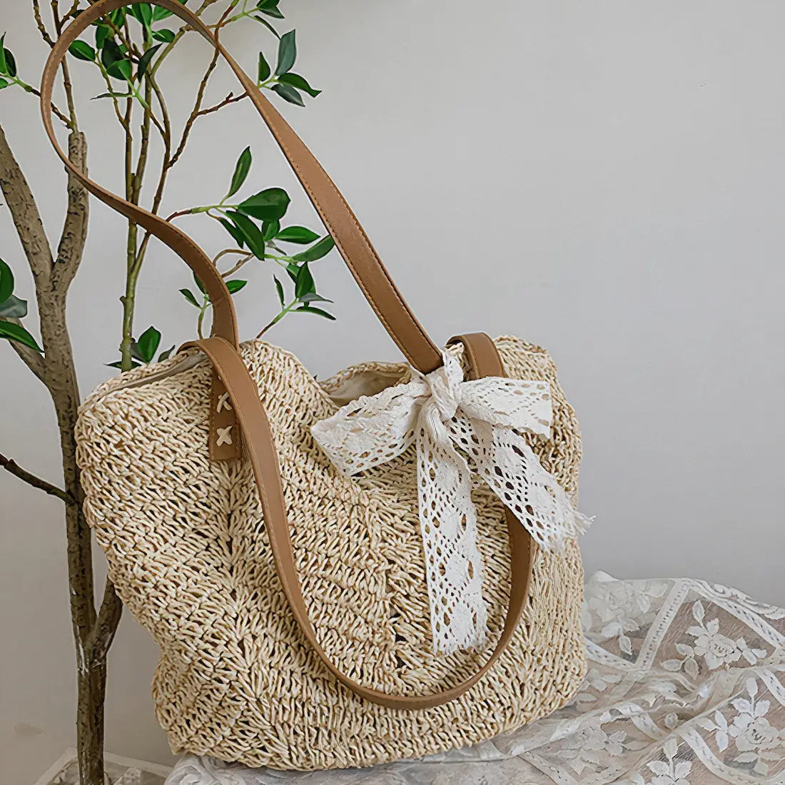 Sac à Main Paille Moderne