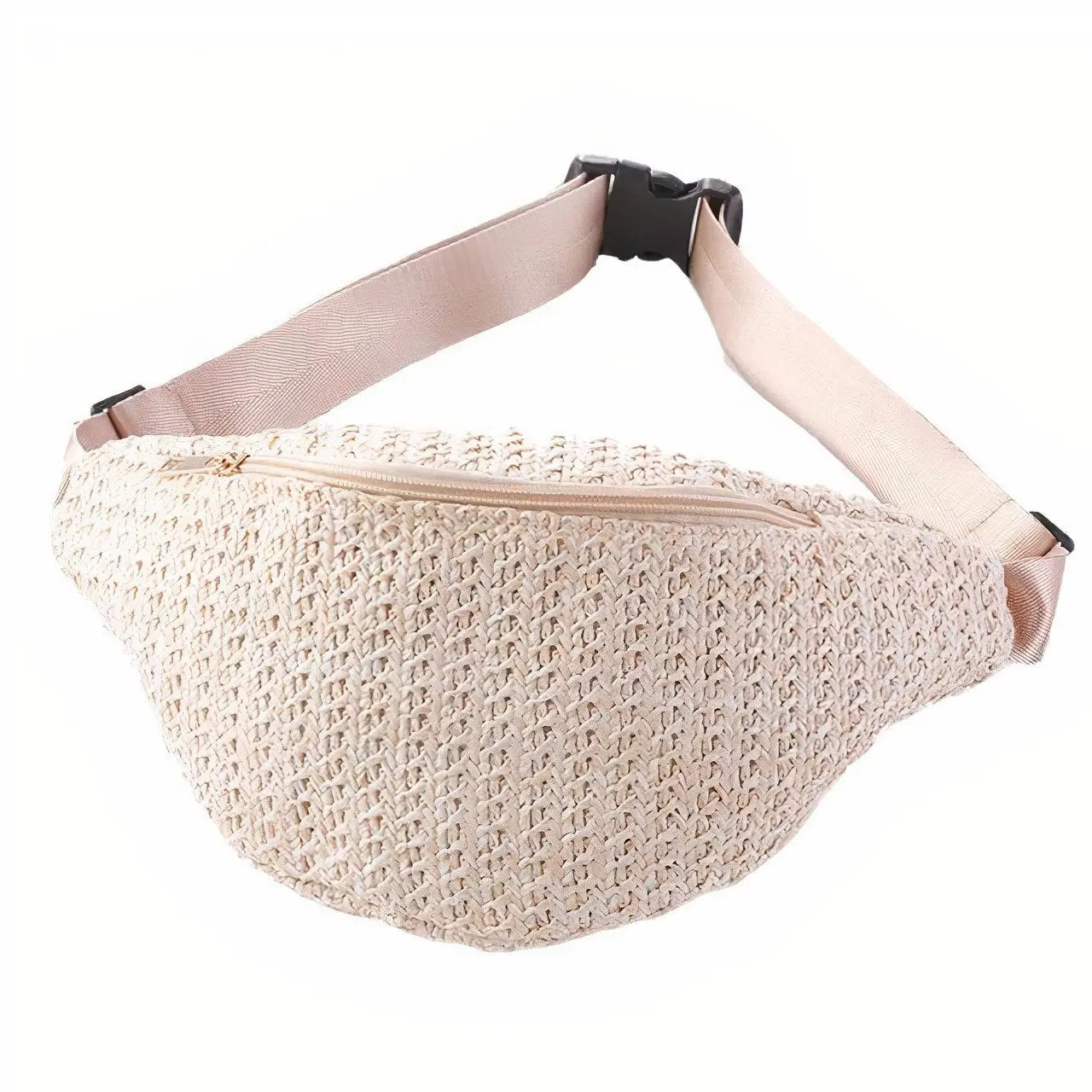 Sac Banane Paille Chic