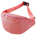 Sac Banane Paille Rose