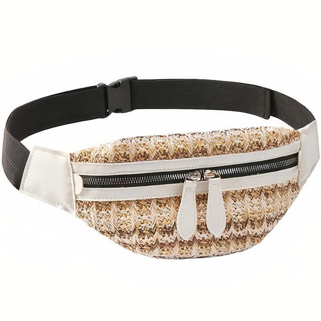 Sac Banane Paille Zippé