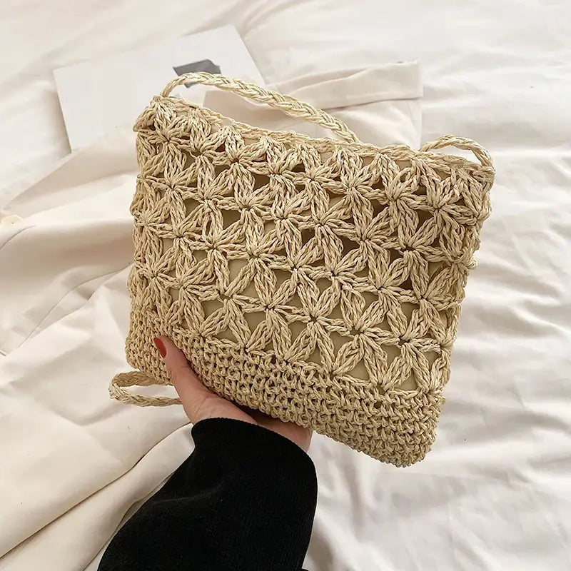 sac bandouliere raphia tresse