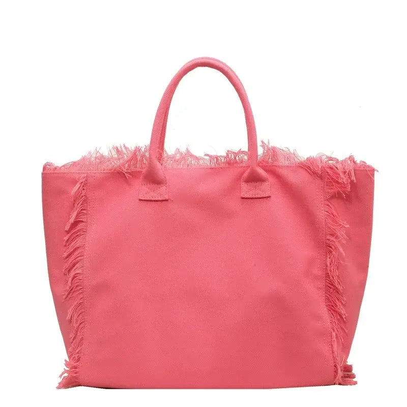 sac cabas de plage tendance rose