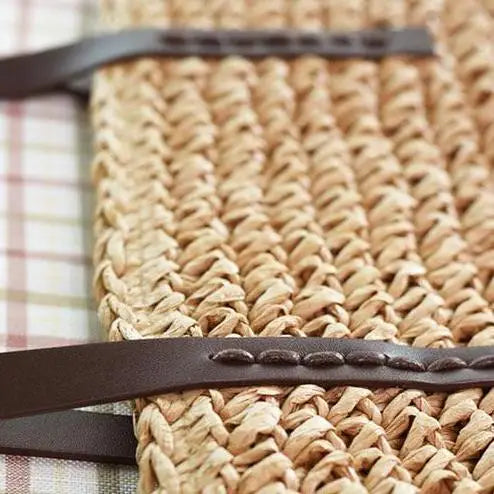 Sac Cabas Paille Avec Fermeture