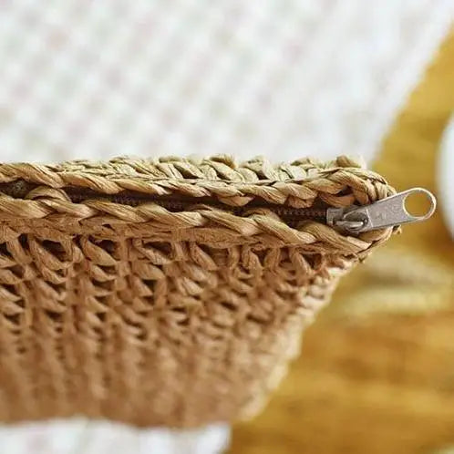 Sac Cabas Paille Avec Fermeture