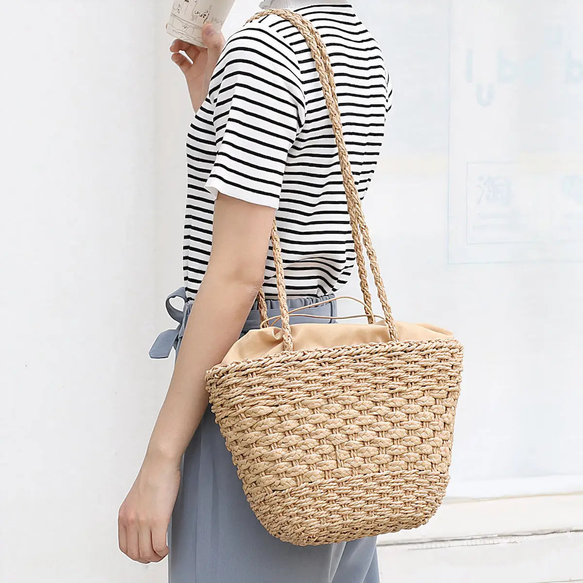 Sac Cabas Paille Bohème