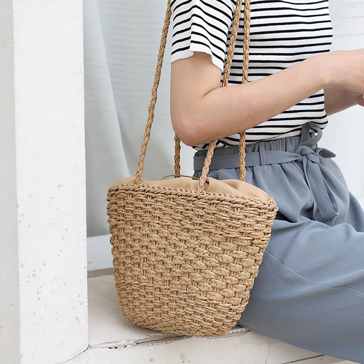 Sac Cabas Paille Bohème