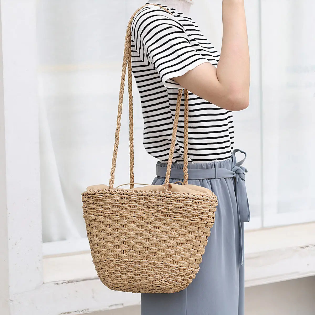 Sac Cabas Paille Bohème