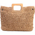 Sac Cabas Paille & Bois