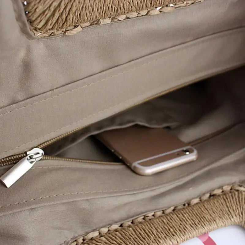 Sac Cabas Paille & Bois