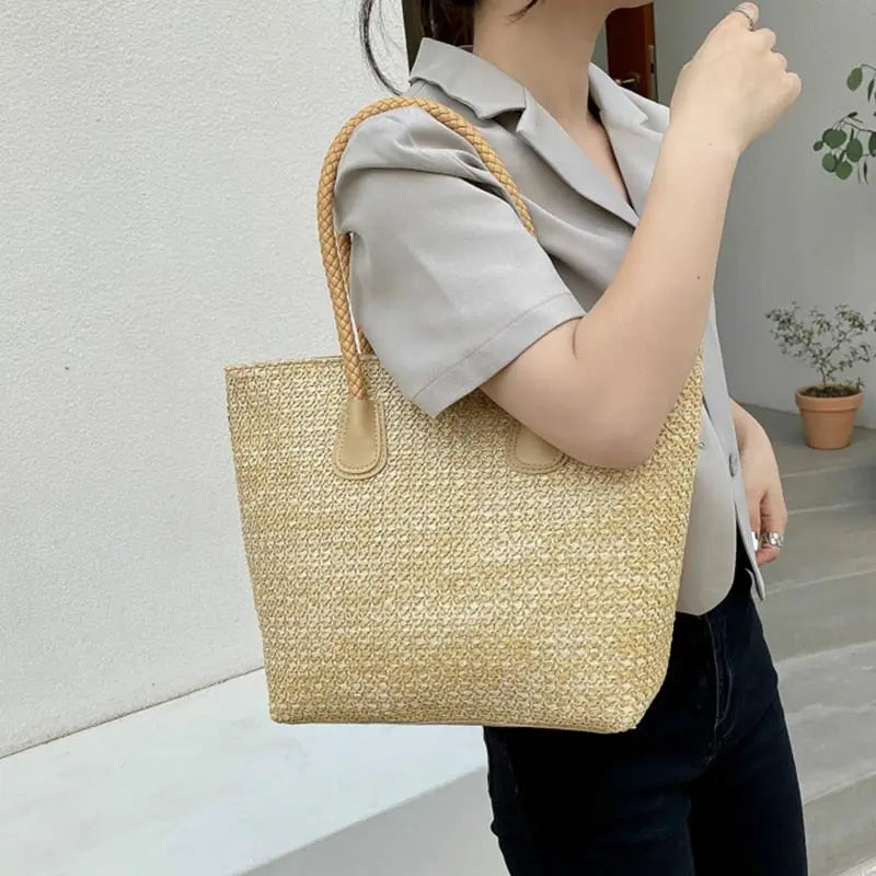 Sac Cabas Paille Tressé