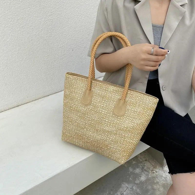 Sac Cabas Paille Tressé