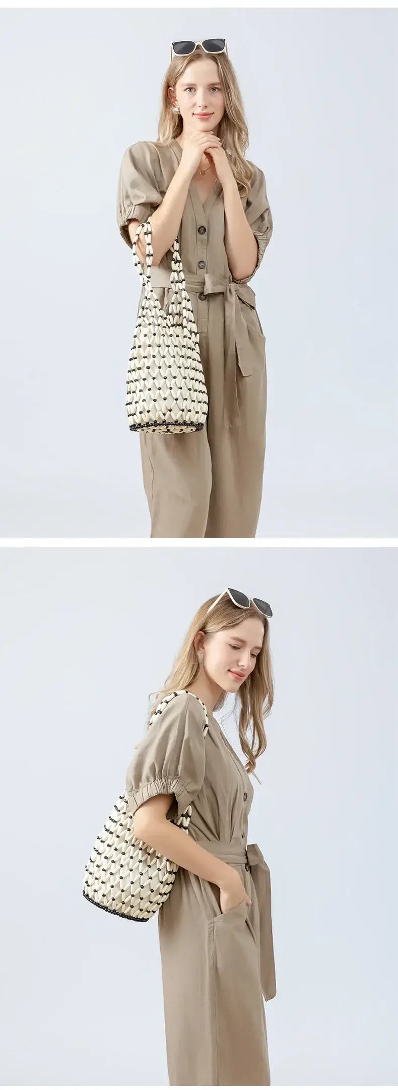 Sac De Plage en Perle De Bois