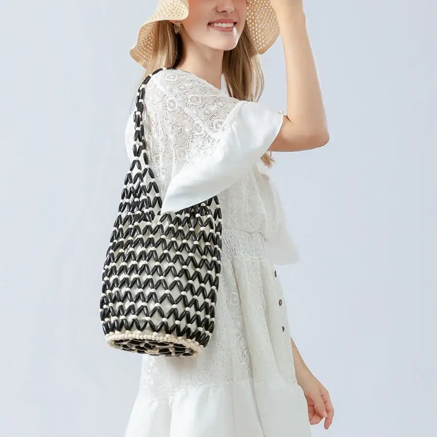 Sac De Plage en Perle De Bois