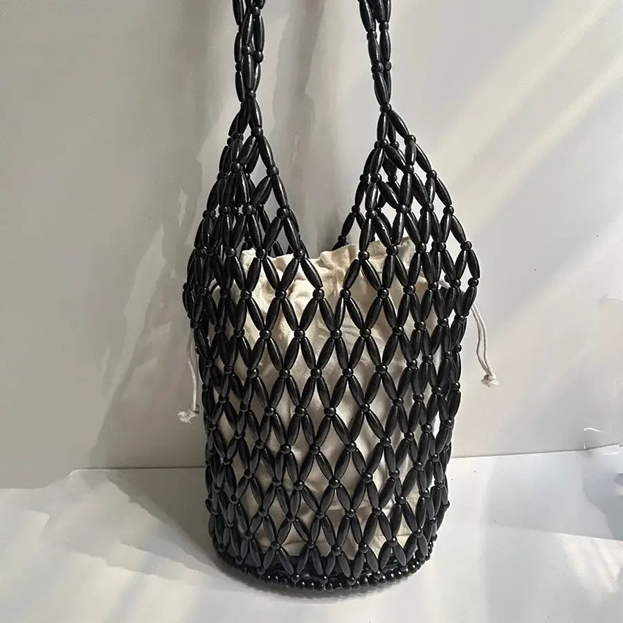 Sac De Plage en Perle De Bois