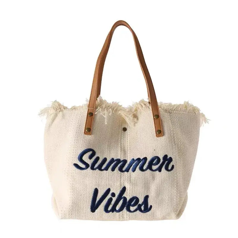 sac de plage femme couleur crème