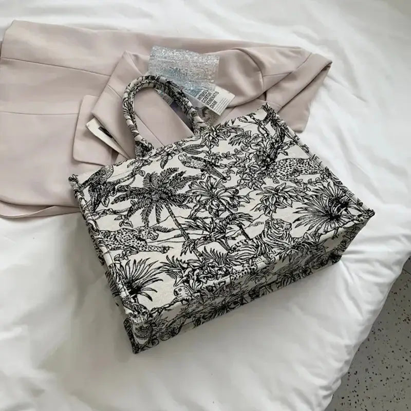 Sac de Plage Grand Motif Savane