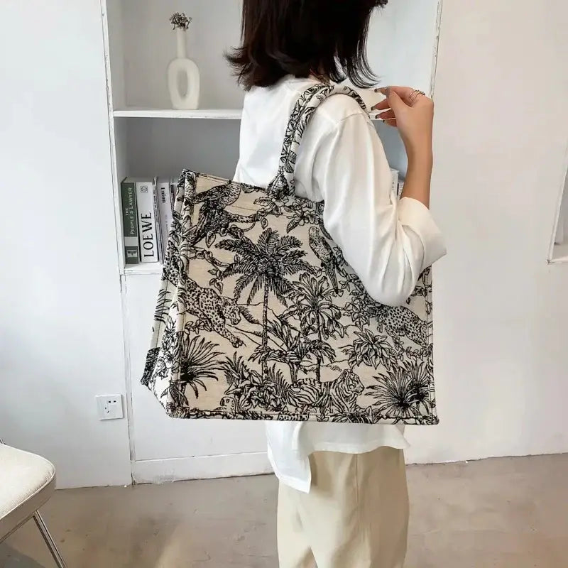 Sac de Plage Grand Motif Savane