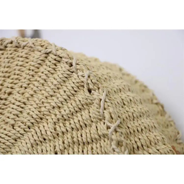 Sac Paille Rond Petit & Beige