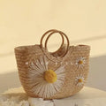 panier en paille naturelle élégant