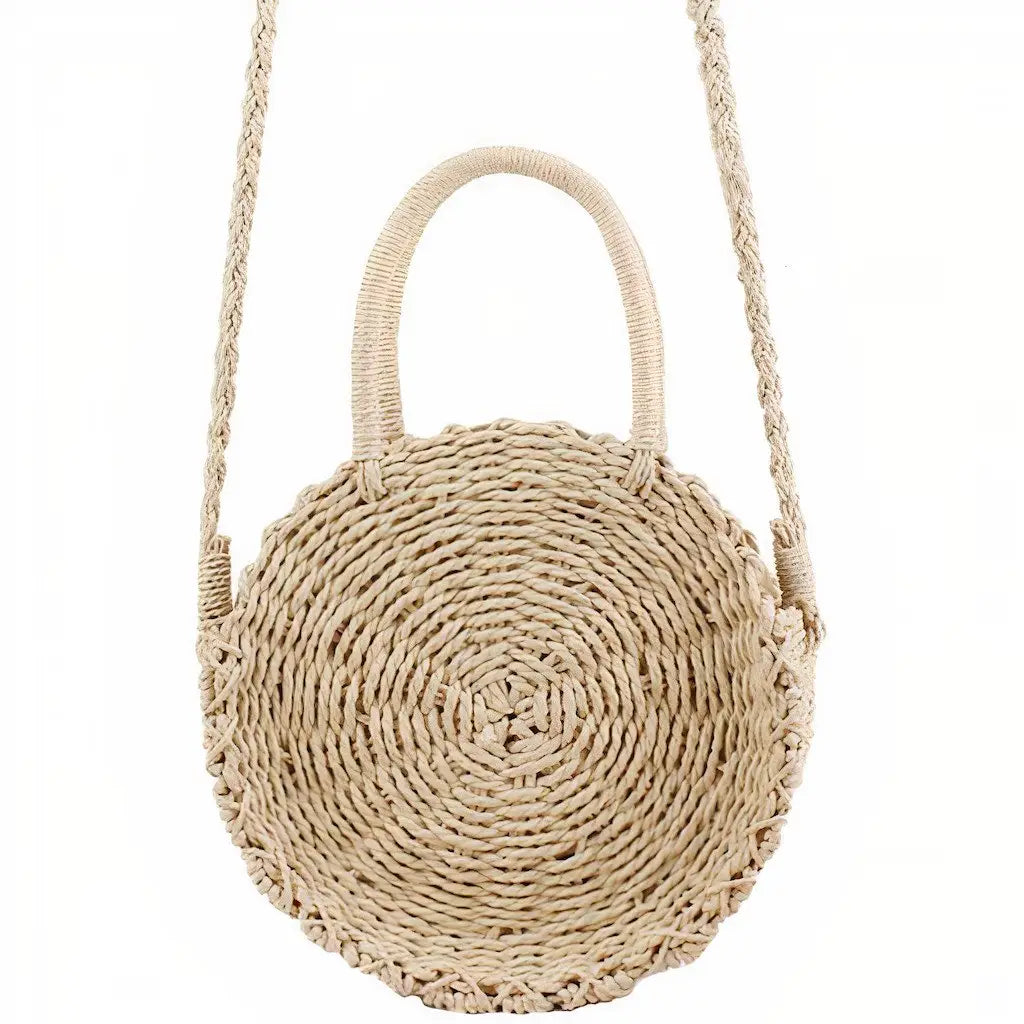 Sac Bandoulière Rond Paille