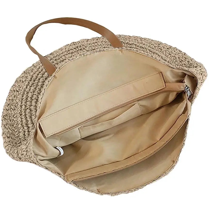 Sac Rond Paille de Plage