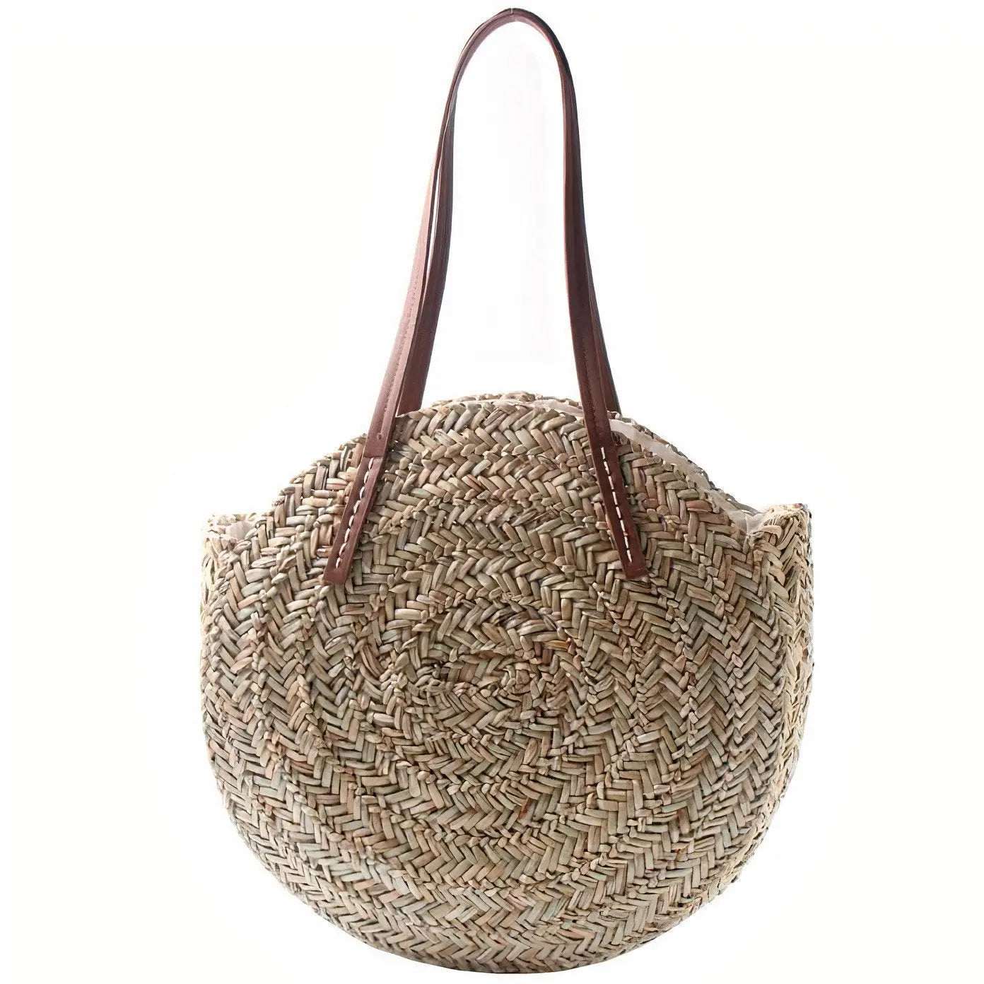 Sac Rond Paille Femme